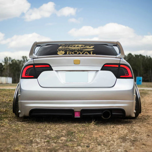 NTXGlow LED tail lights for Honda Civic Sedan 2006-2011 with clear lens, featuring multiple LED bulbs and a sleek design.