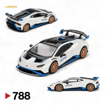 Mini-GT Lamborghini Huracán STO Bianco Asopo 1:64 - Evergreen Kings