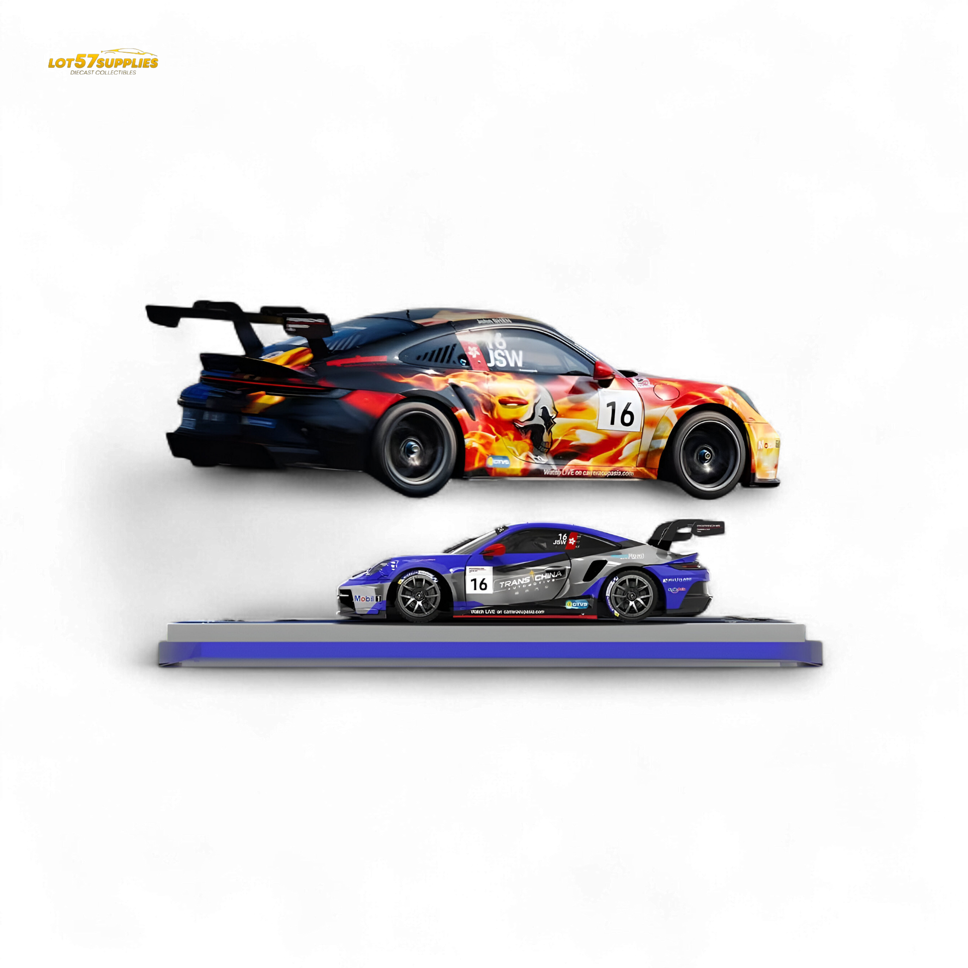 Modernart Porsche 911 GT3 Carrera Cup Asia Masters #16 1:64 - Evergreen Kings
