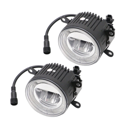 JDMuscle LED fog light housings with halo DRL for Subaru WRX, STI, BRZ, FT86, and Forester models.