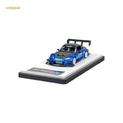Candy Blue MicroTurbo Honda S2000 diecast car, 1:64 scale, featuring ENEOS #00 TOP FUEL design from Lot57Supplies Diecast Shop.
