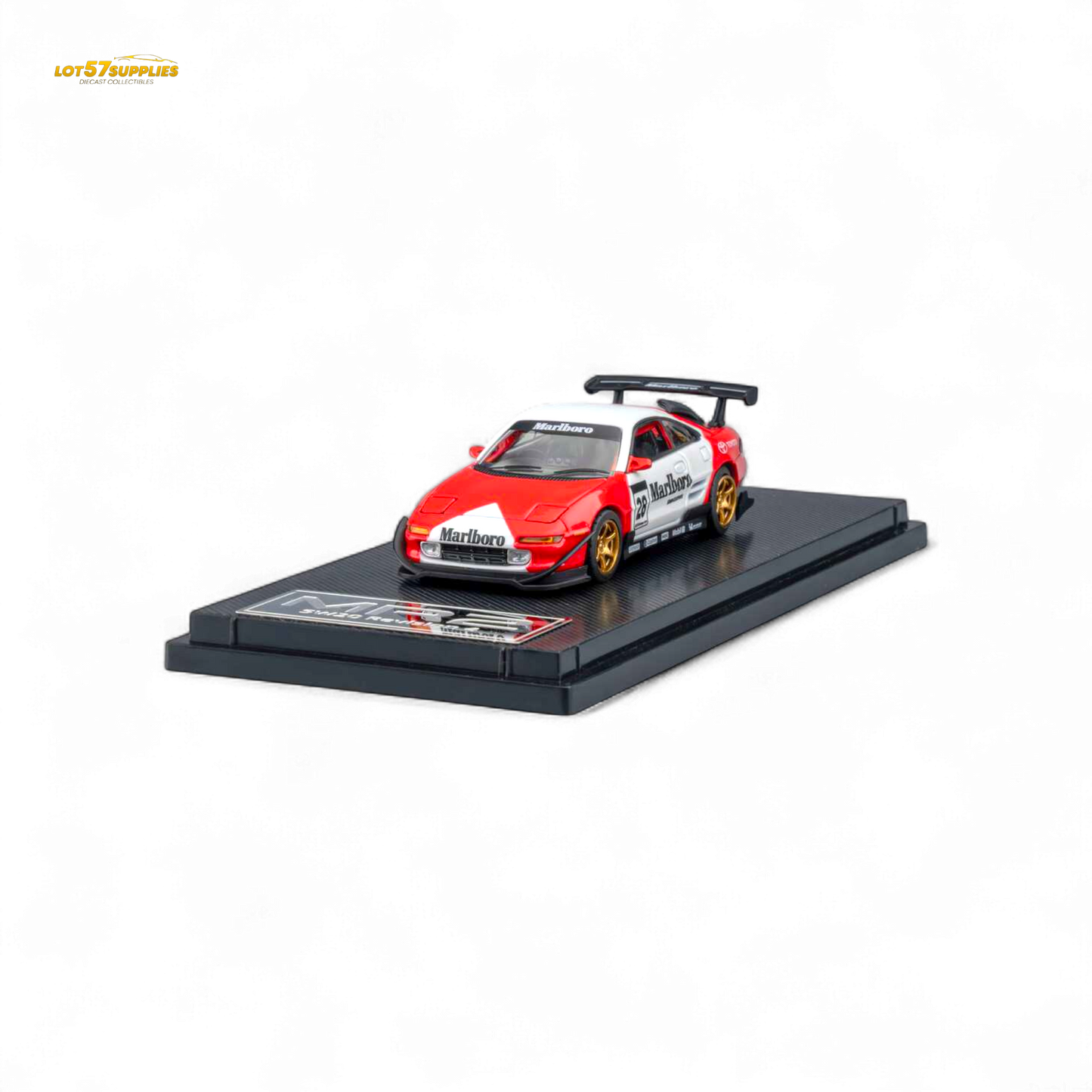 MicroTurbo Toyota MR2 diecast car in Marlboro livery, 1:64 scale, detailed model from Lot57Supplies Diecast Shop.