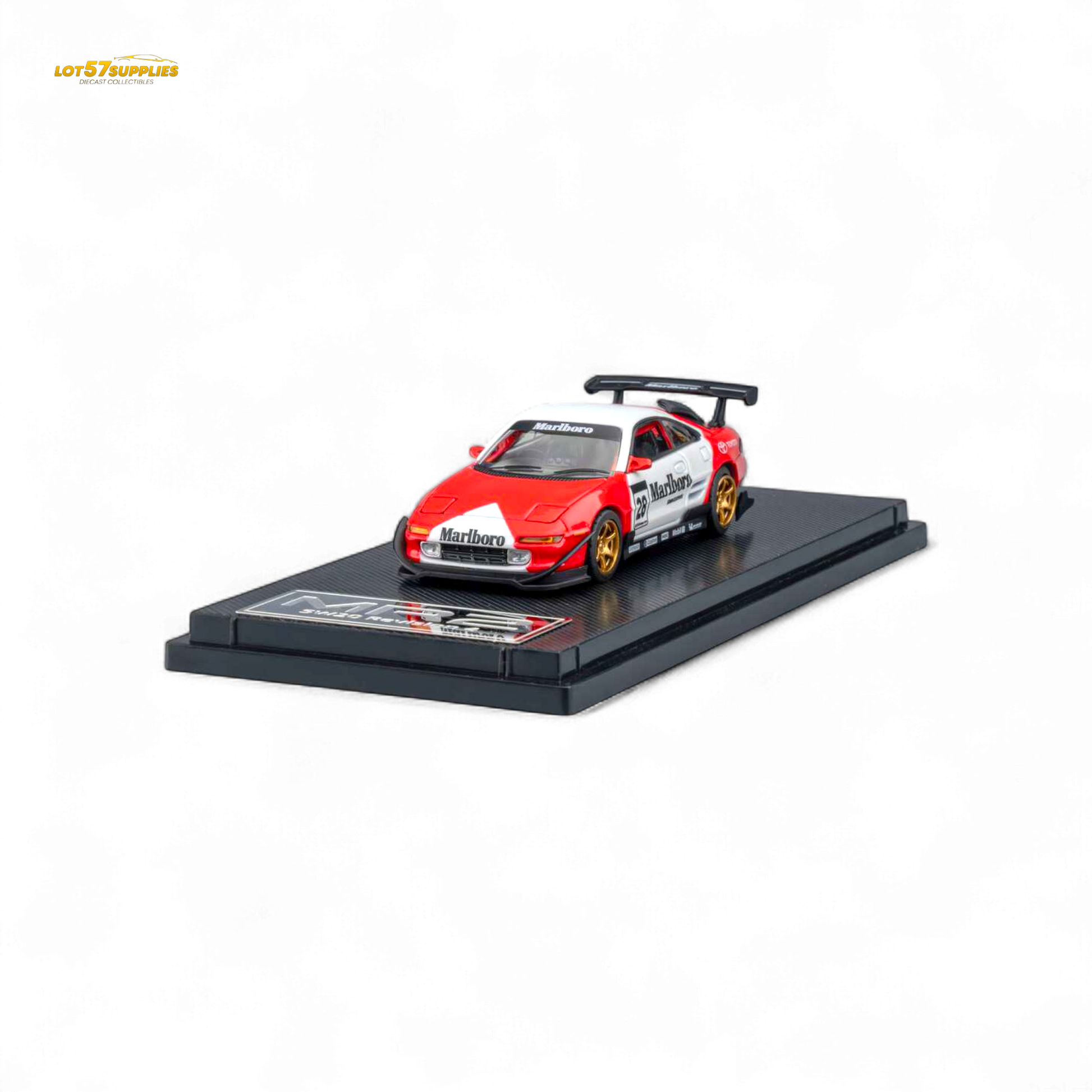 MicroTurbo Toyota MR2 diecast car in Marlboro livery, 1:64 scale, detailed model from Lot57Supplies Diecast Shop.
