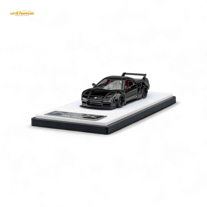 Gloss black Honda Microturbo NSX-R WideBody diecast model car, 1:64 scale, detailed miniature from Lot57Supplies Diecast Shop.