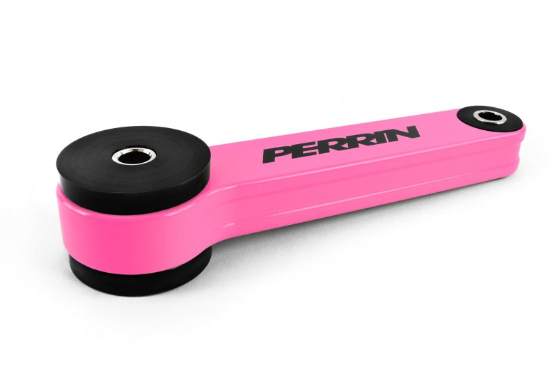 JDMuscle Perrin Hyper Pink pitch stop mount for 2002-2025 Subaru WRX/STI, LGT, FXT, featuring vibrant pink color and durable design.