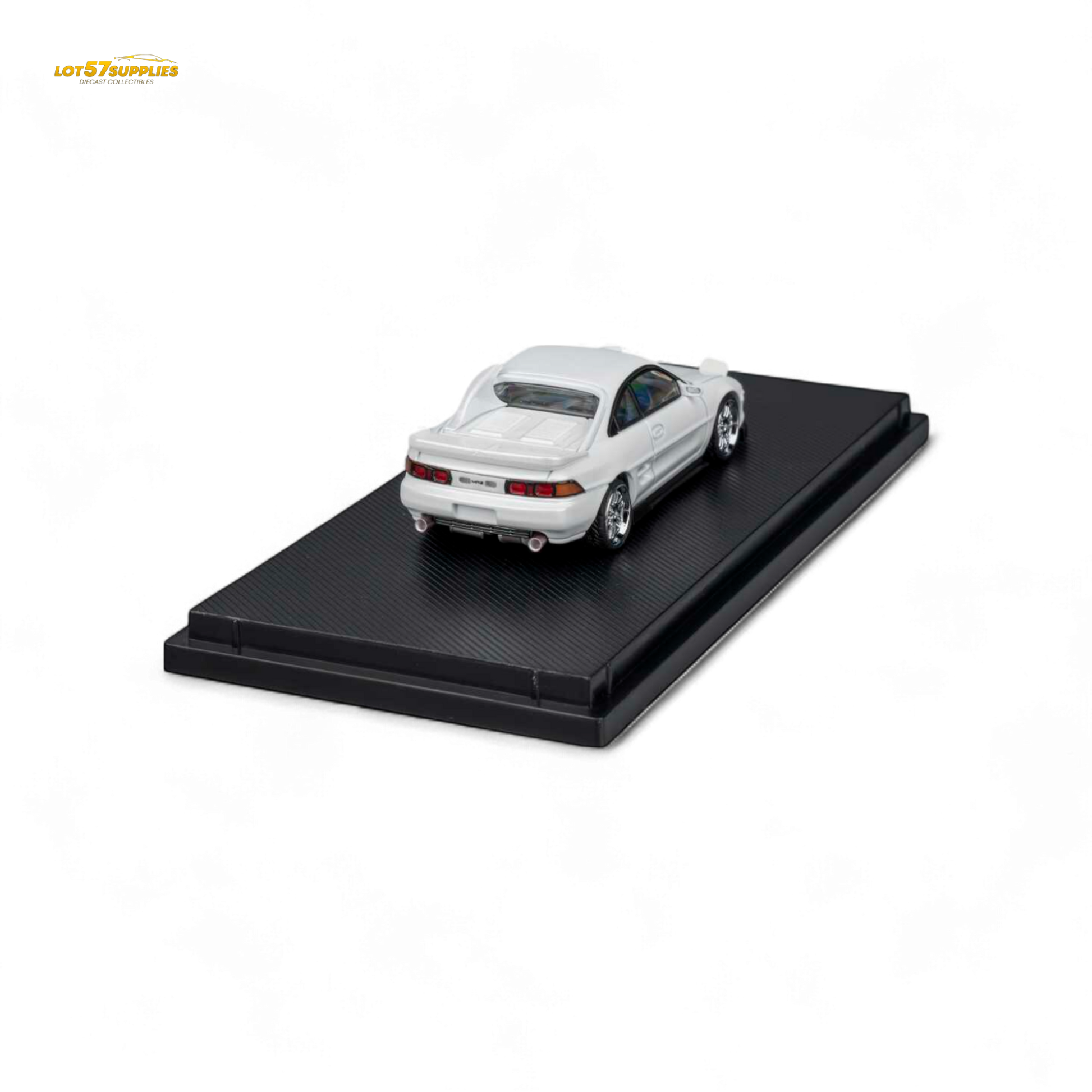 White 1:64 scale Toyota MR-2 SW20 Revision 4 V2 diecast model by Lot57Supplies Diecast Shop, detailed miniature car with sleek design