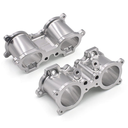 BLOX Racing 5-Axis TGV Delete Kit for Subaru WRX, STI, Legacy, and Forester EJ20/EJ25 intake manifold, with black components.