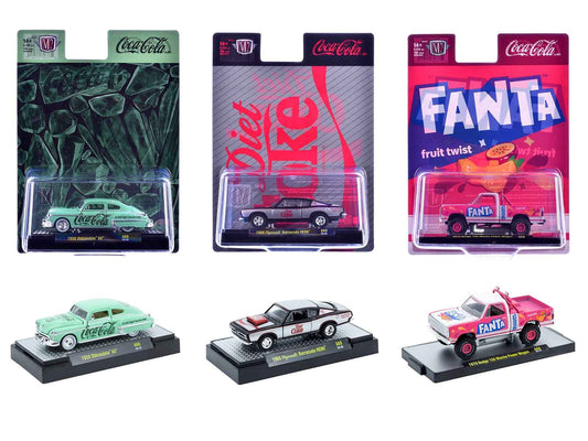 "Sodas" Set of 3 pieces Release 60 Limited Edition to 10000 pieces Worldwide 1/64 Diecast Model Cars by M2 Machines