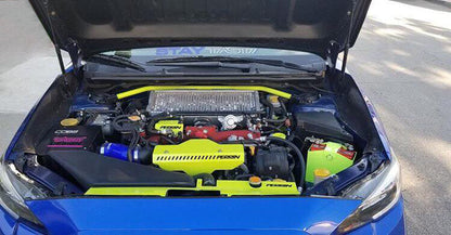 MeLe Design Firm 2015-2021 Subaru WRX/STI 600 Series Battery Mount showing black metal construction and mounting brackets.