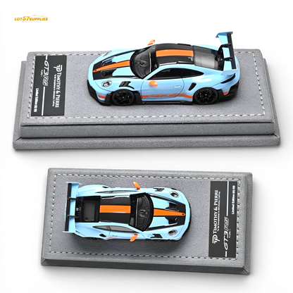 Pre-order TP Porsche 911 992 GT3 RS Gulf diecast model by Lot57Supplies, detailed 1:64 scale Porsche collectible.