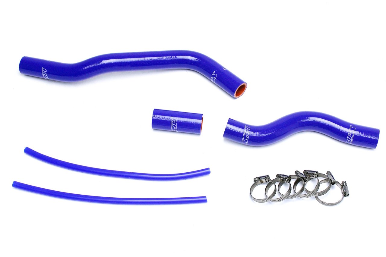 FR SPORT HPS silicone radiator coolant hose kit for Honda Civic 1.7L MT, featuring blue hoses and durable construction.