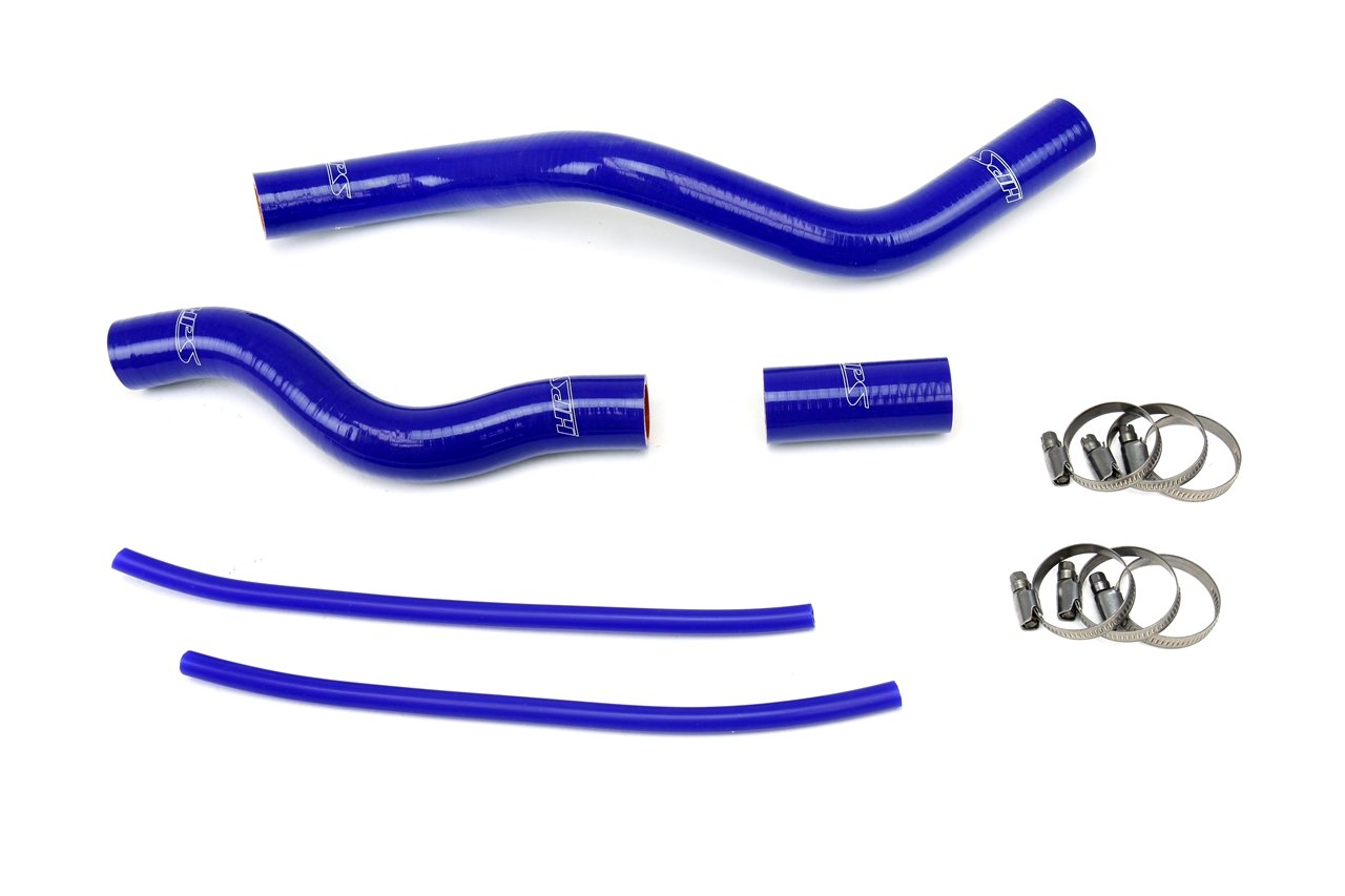 FR SPORT HPS silicone radiator hose kit for Honda Civic 1.7L automatic, blue coolant hoses, durable and flexible automotive parts.
