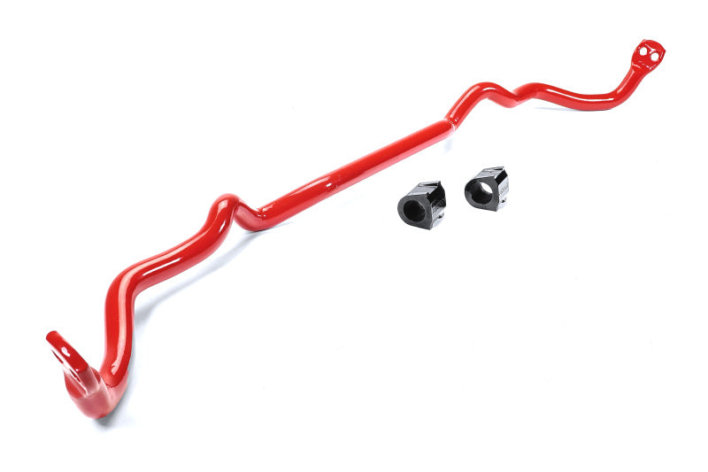 Perrin Performance 26mm front sway bar for 2017-2021 Subaru WRX, black metal suspension upgrade component.