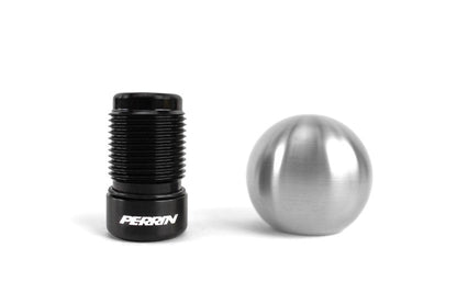 JDMuscle PERRIN 04-21 STI ball shift knob for manual transmission, featuring a sleek design and ergonomic grip.