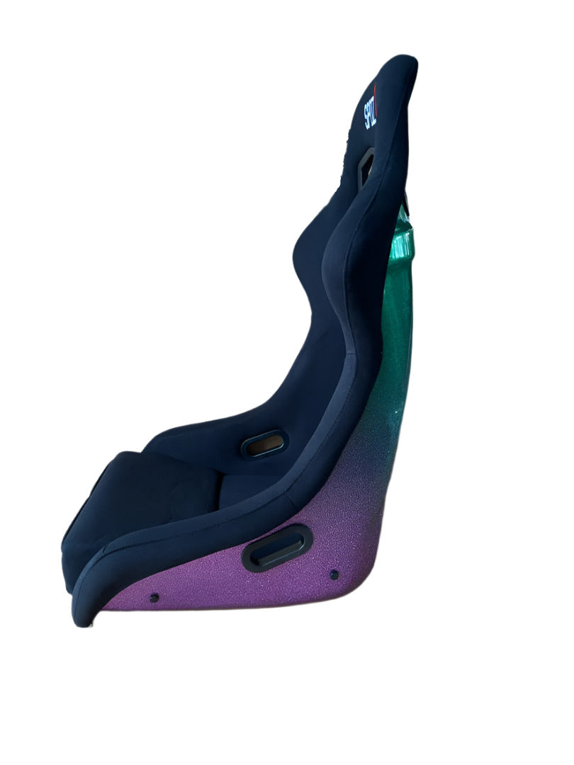 SPD Z1 XL Legend Series color shift bucket seat by Speedzone Performance LLC, featuring bold design and vibrant color accents.