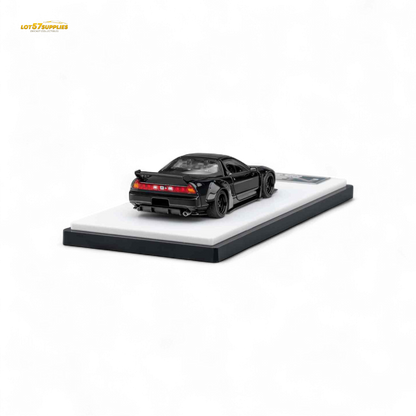 Gloss black Honda Microturbo NSX-R WideBody 1:64 diecast model car with detailed exterior, from Lot57Supplies Diecast Shop.