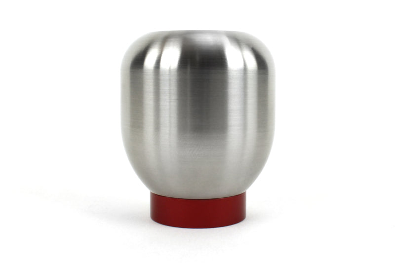 Large brushed stainless steel PERRIN shift knob for Honda Civic 6-speed, fits models from 2016 and up, JDMuscle branding.
