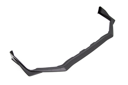 OLM S208 Style matte black front lip spoiler for 2015-2021 Subaru WRX and STI, shown installed on the front bumper.