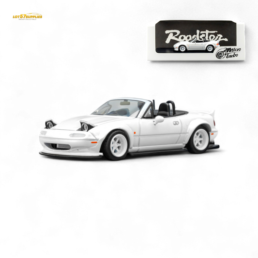 Microturbo Custom MX5 Rocket Bunny Metallic White 1:64 - Evergreen Kings