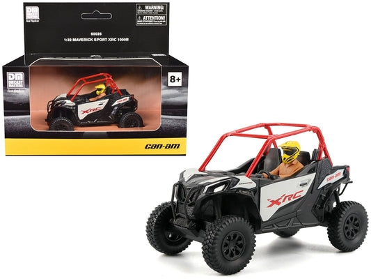 Can-Am Maverick Sport XRC 1000R Red and Gray with Driver Figure 1/32 Diecast Model by BRP Models