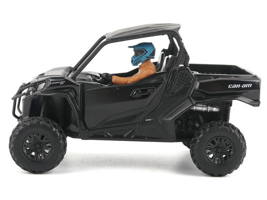 Can-Am Commander XT 1000R Matt Black with Driver Figure 1/32 Diecast Model by BRP Models
