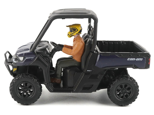 Can-Am Defender XT HD9 Navy Blue and Black with Driver Figure 1/32 Diecast Model by BRP Models