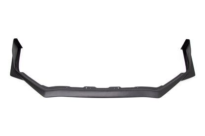 OLM S208 Style front lip in matte black for 2015-2021 Subaru WRX and STI, showcasing the sleek aerodynamic design.
