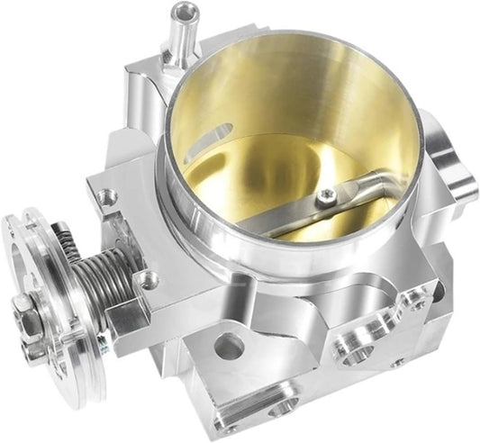 Silver 70mm billet aluminum throttle body for Integra RSX DC5 and Civic Si EP3 by Speedzone Performance LLC.