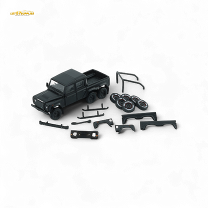 BM Creations Land Rover Defender 110 6x6 Matte Blk RHD 1:64 - Evergreen Kings