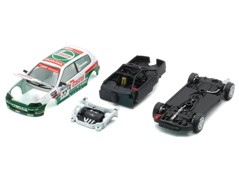 Honda Civic EG6 RHD (Right Hand Drive) #77 Team Castrol "National Saloon Car Cup" (1993) 1/64 Diecast Model Car by BM Creations