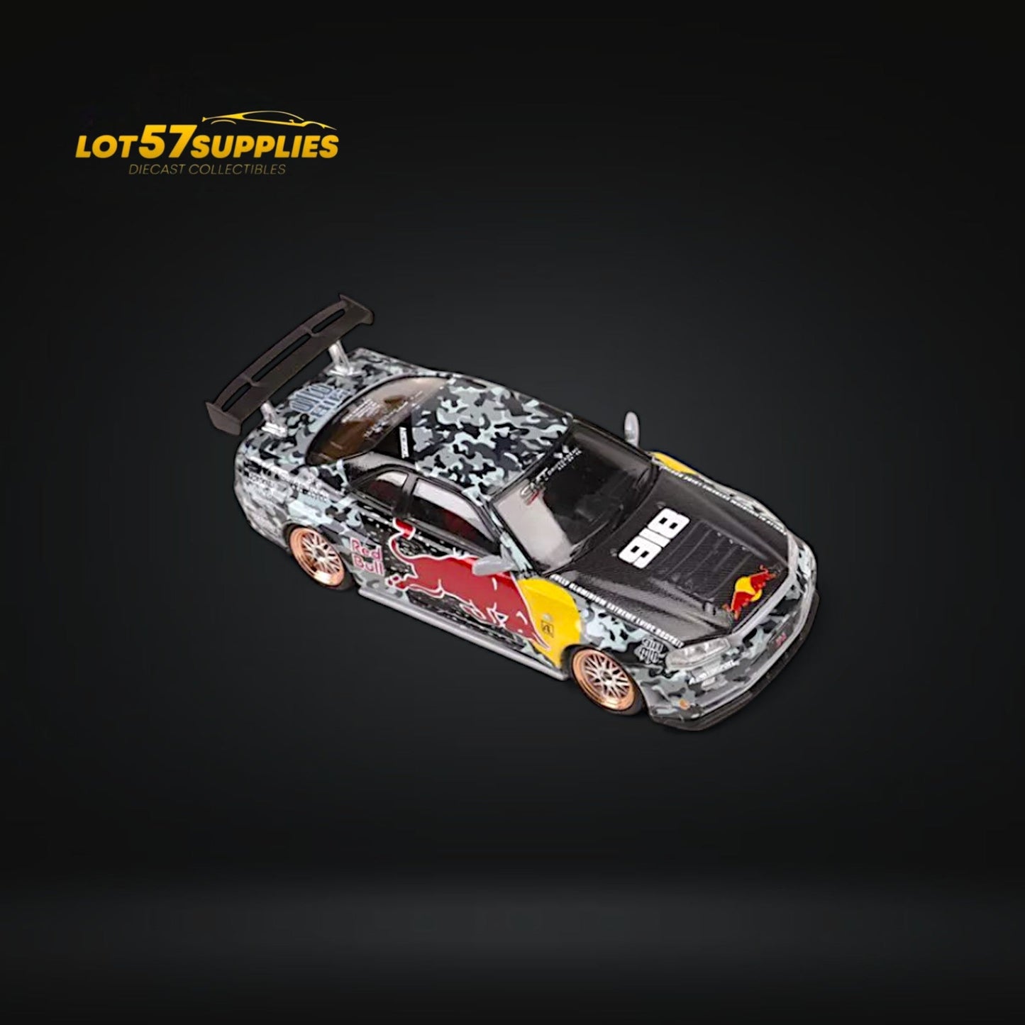 Nissan Skyline GT-R R34 Z-Tune diecast model in RB livery, detailed 1:64 scale toy car from Lot57Supplies Diecast Shop.