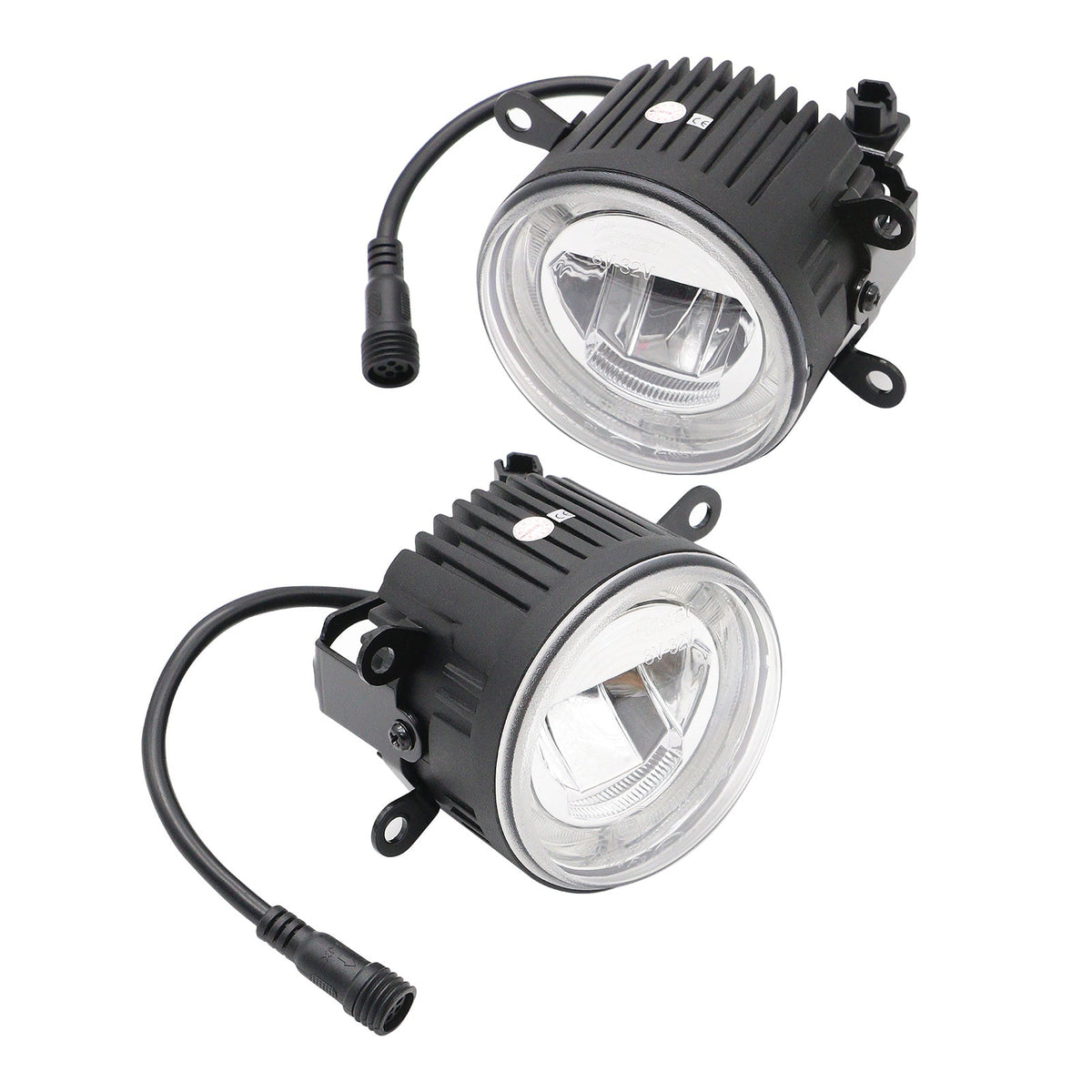 JDMuscle LED and halo DRL fog light housings for 2015-2021 Subaru WRX, STI, BRZ, FT86, and Forester models, showing sleek design.