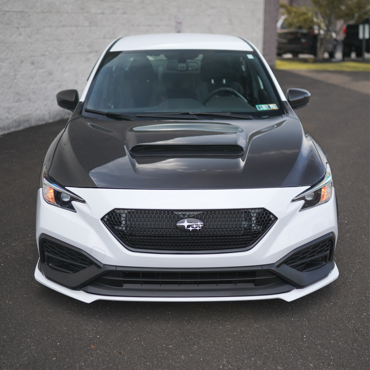 JDMuscle Tanso carbon fiber hood for Subaru WRX 22-25, OEM+ style 2-piece lightweight hood with matte finish.