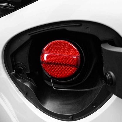 JDMuscle Tanso dry carbon fuel cap cover for Subaru WRX, BRZ, and Toyota GR86