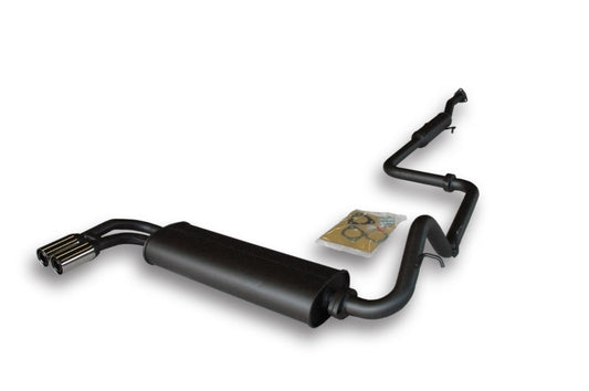 FR SPORT HKS Honda Civic Si 88-91 cat-back exhaust system kit installed on a car, showcasing the stainless steel exhaust pipes.