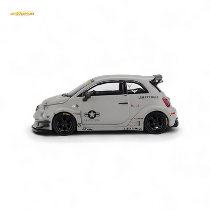 Mini-GT Abarth 595 LB-WORKS x Abas Works Grey 1:64 - Evergreen Kings