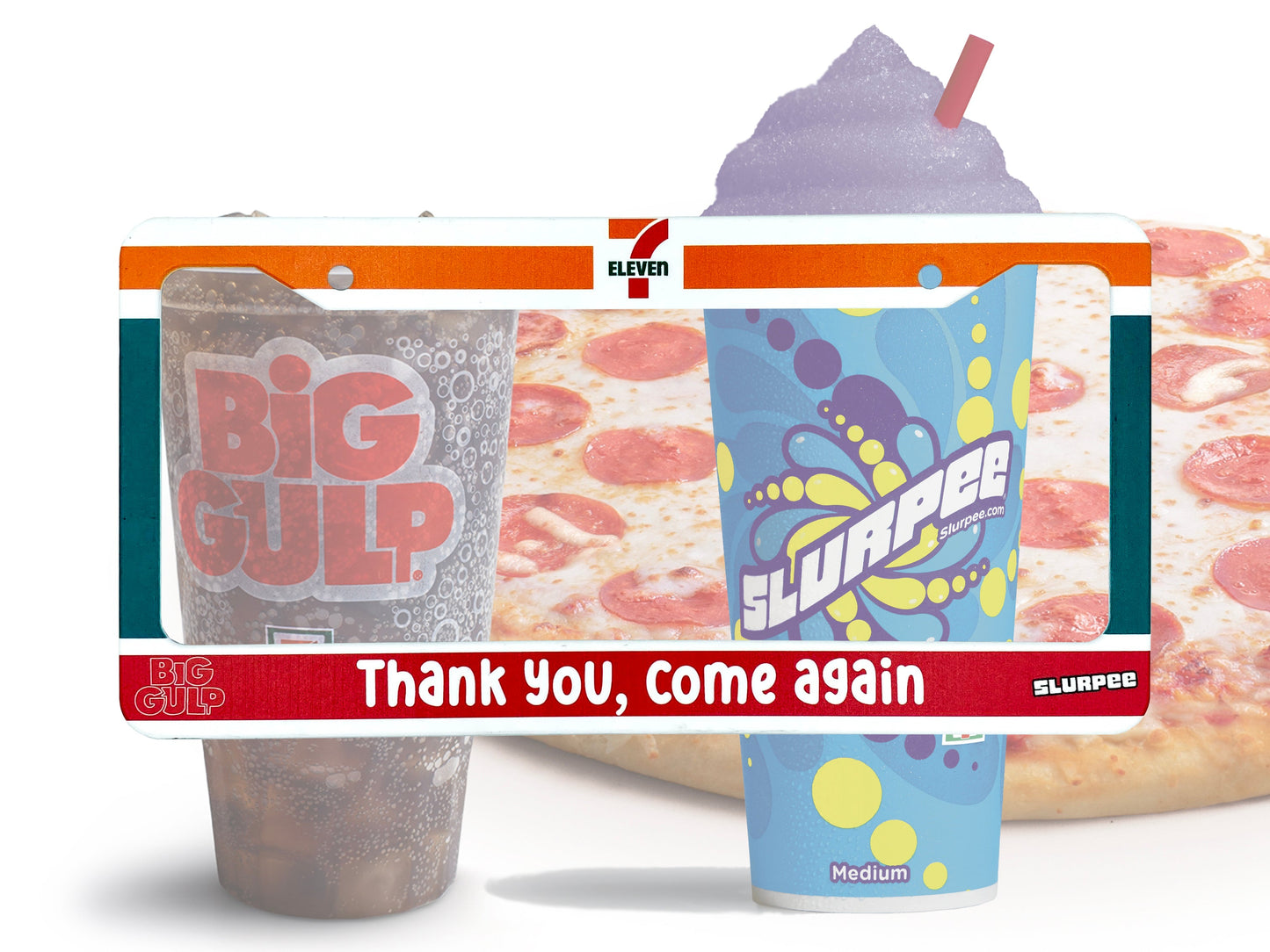 7-Eleven Style License Plate Frame