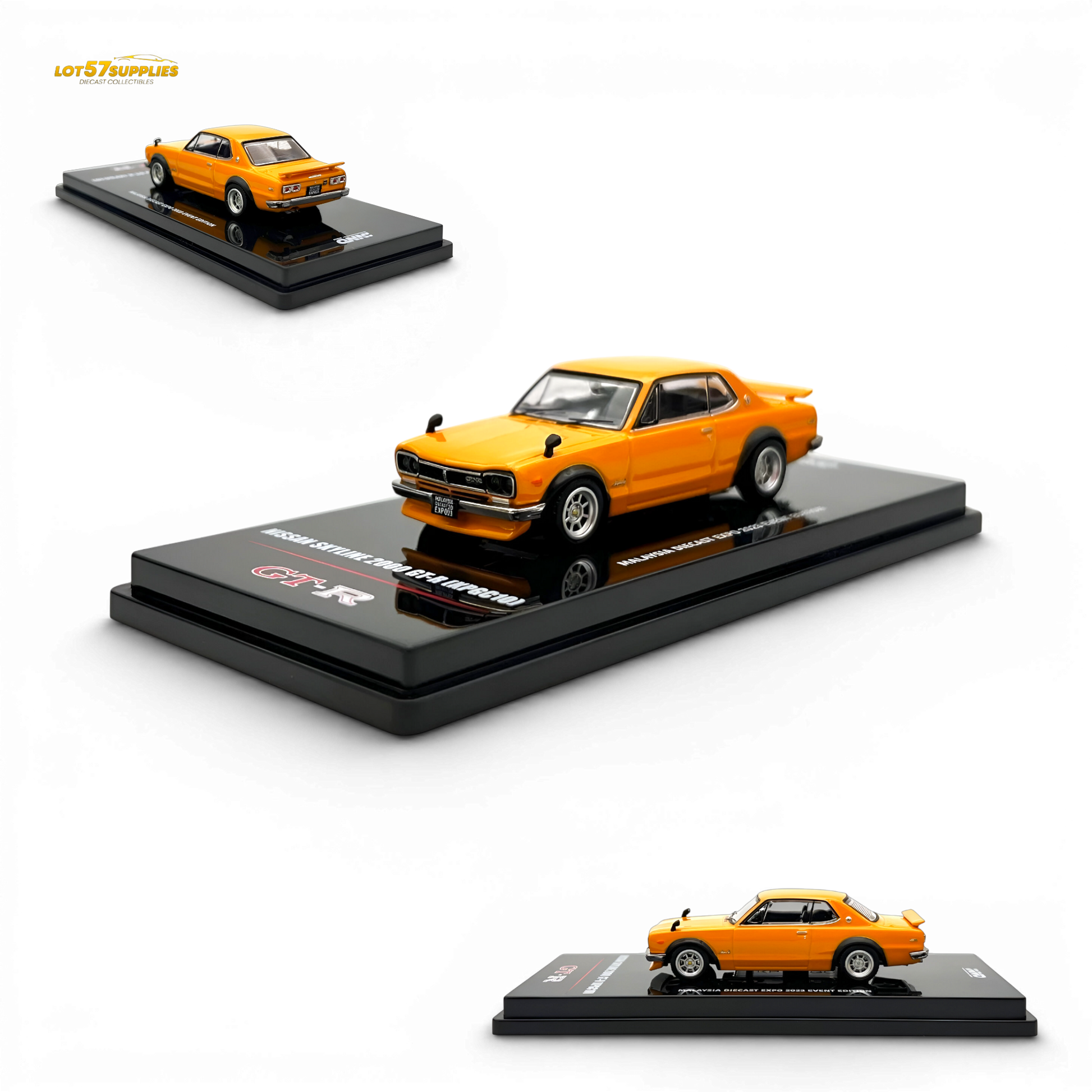 Inno64 Nissan Skyline 2000 GT-R KPGC10 Orange 1:64 - Evergreen Kings