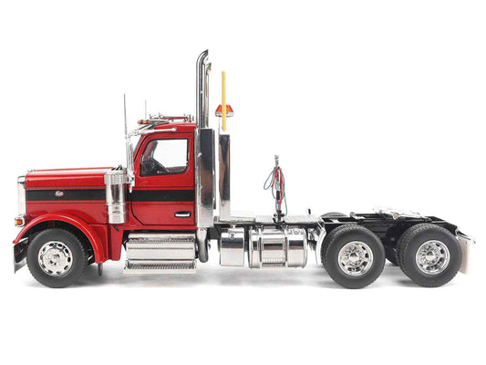 Peterbilt 589 Tandem-Axle Truck Tractor with Day Cab Legendary Red "Transport Series" 1/32 Diecast Model by Diecast Masters