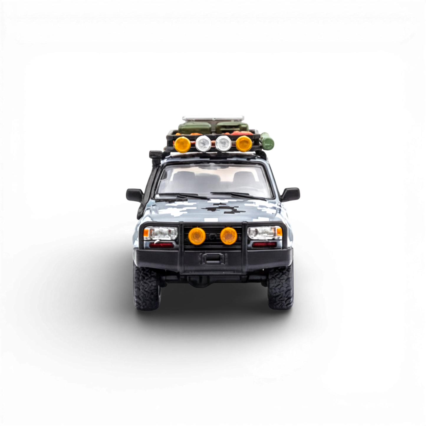 GCD Toyota Land Cruiser LC80 Digital Camouflage - Accessories Included 1:64 - Evergreen Kings