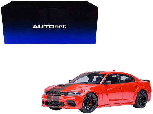 Dodge Charger Scat Pack Widebody Torred with Carbon Stripes 1/18 Model Car by Autoart
