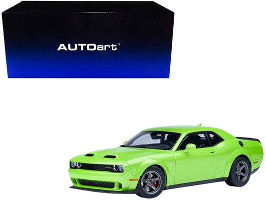 2023 Dodge Challenger SRT Super Stock Sublime Green 1/18 Model Car by Autoart