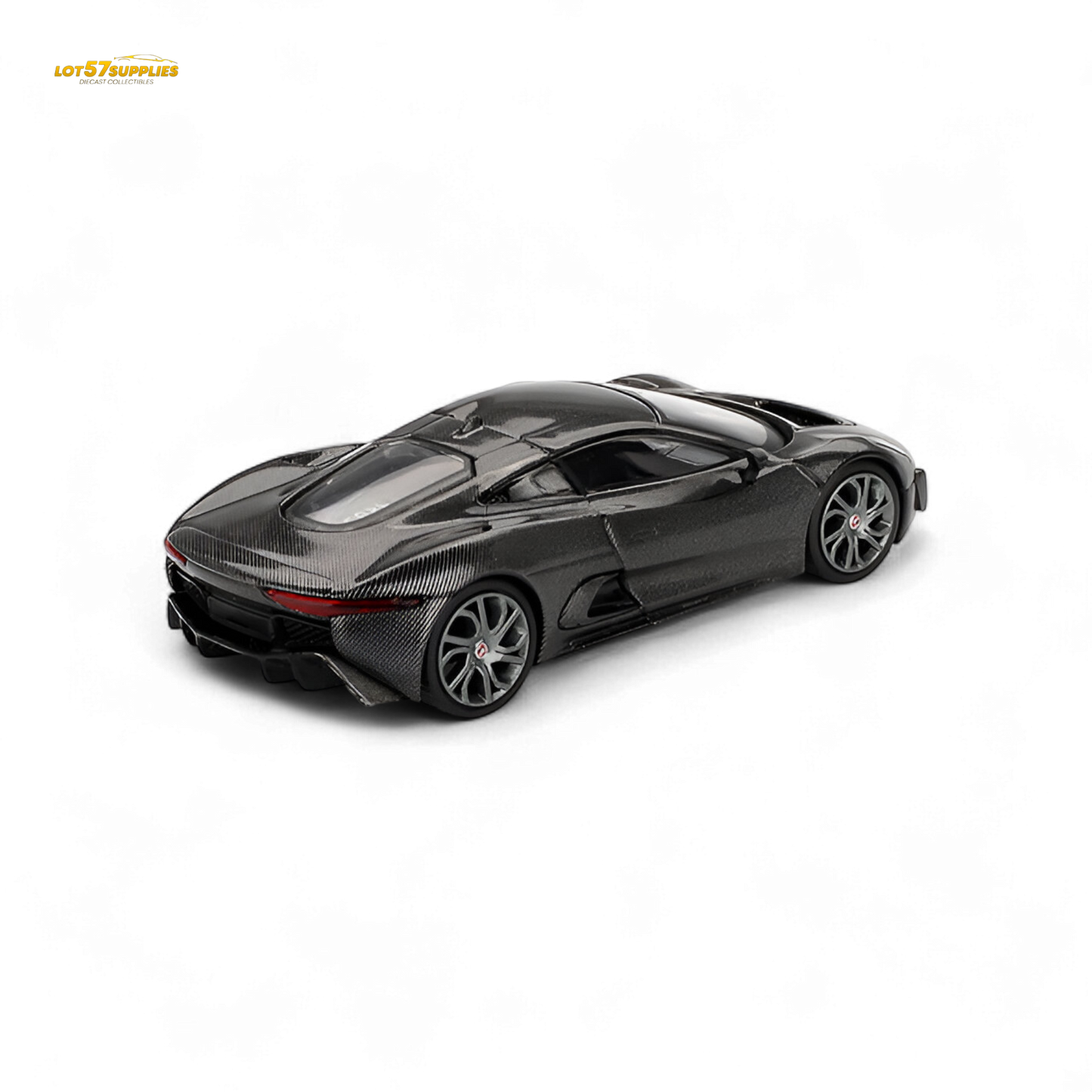 Mini-GT Jaguar C-X75 Test Car Carbon Fiber 1:64 - Evergreen Kings