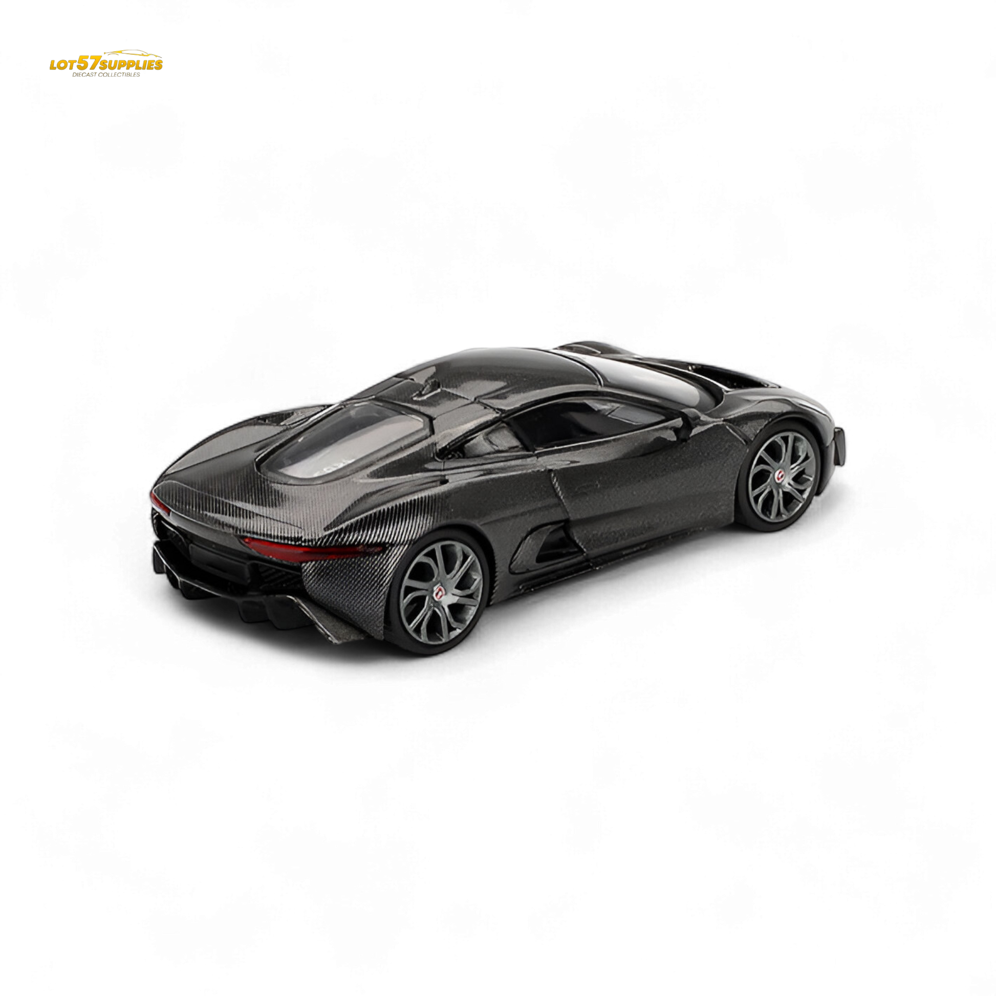 Mini-GT Jaguar C-X75 Test Car Carbon Fiber 1:64 - Evergreen Kings