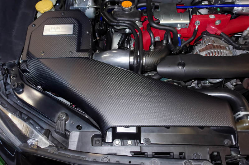 HKS Cold Air Intake Full Kit for 2015 Subaru WRX STI EJ257 engine, featuring black intake pipe and air filter assembly.