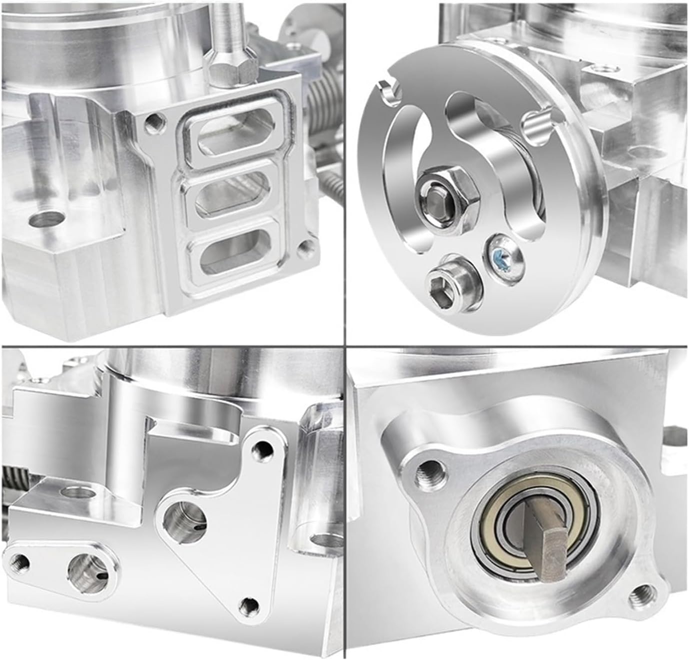 Silver 70mm billet aluminum throttle body for Integra RSX DC5 and Civic Si EP3 by Speedzone Performance LLC.