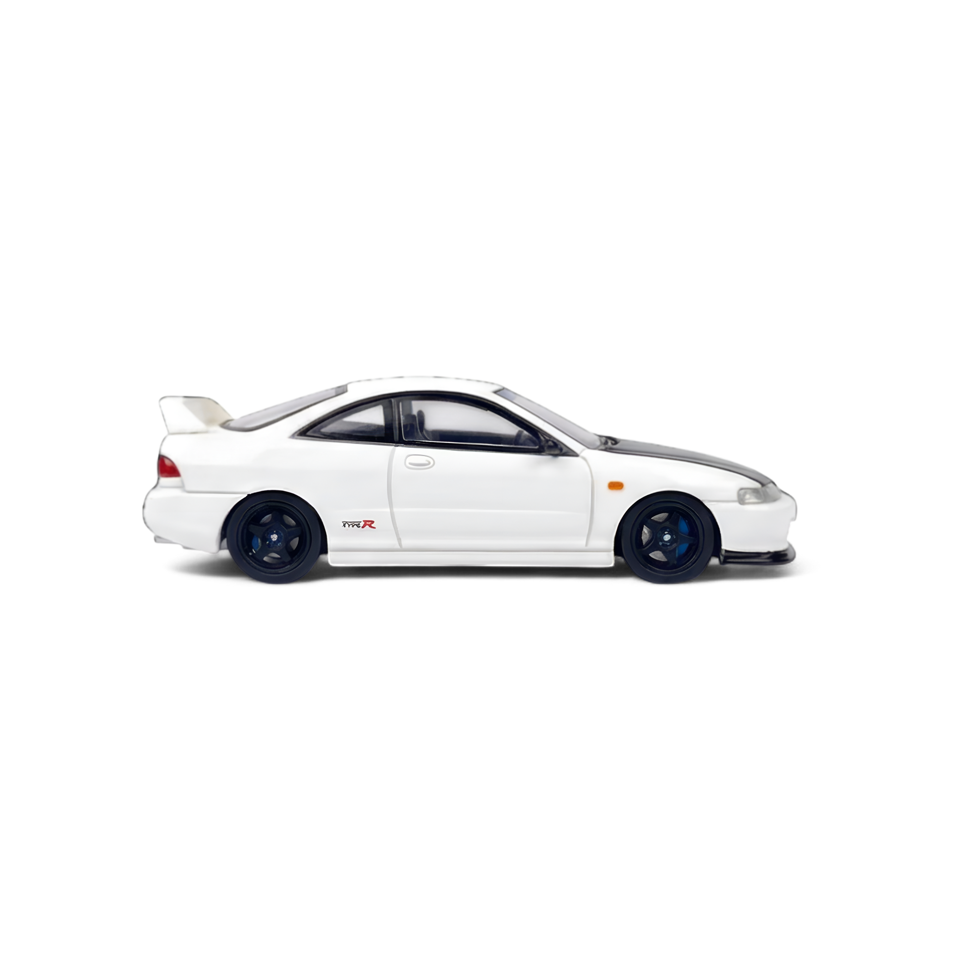 White resin Honda Integra DC2 diecast model in 1:64 scale from Lot57Supplies Diecast Shop, detailed miniature car.