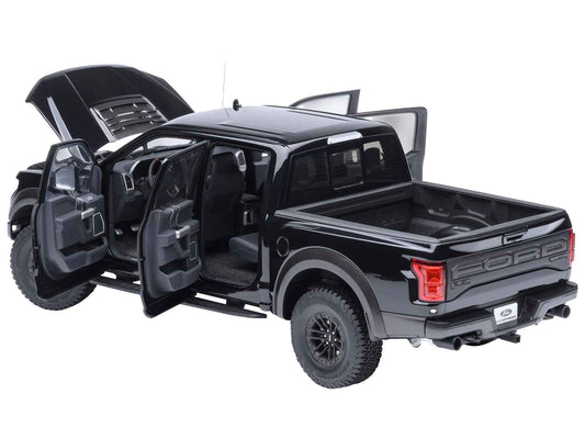 2019 Ford F-150 Raptor Pickup Truck Agate Black 1/18 Model Car by Autoart