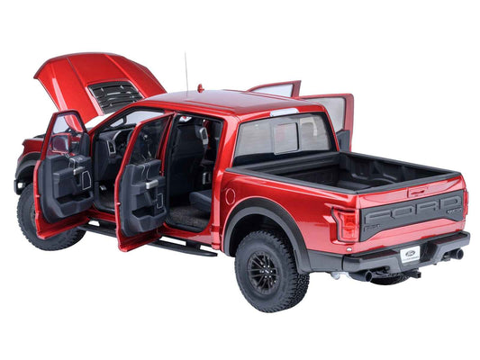 2019 Ford F-150 Raptor Pickup Truck Ruby Red Metallic 1/18 Model Car by Autoart