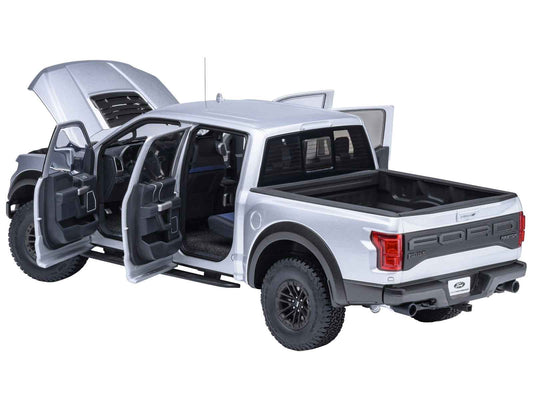 2019 Ford F-150 Raptor Pickup Truck Ingot Silver 1/18 Model Car by Autoart
